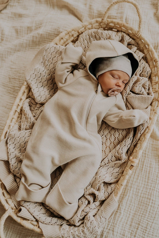 Merino wool baby romper MILO - Beige