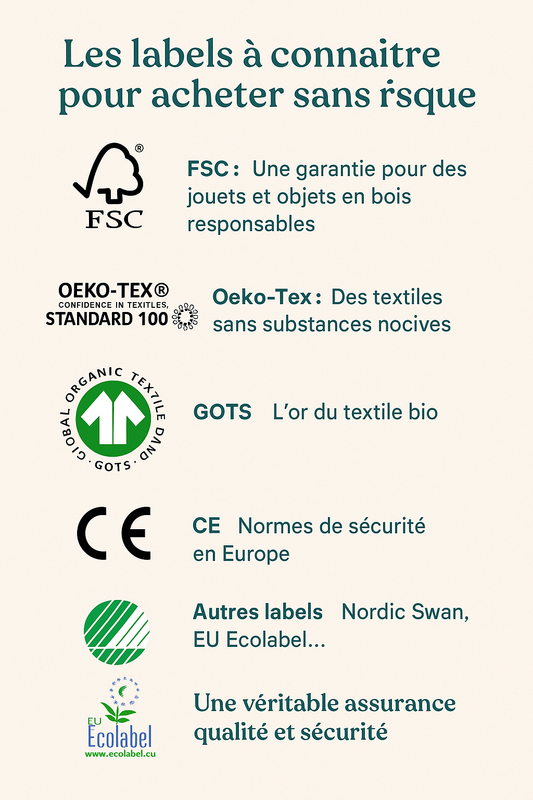 🌱 Les labels à connaître pour acheter sans risque : FSC®, Oeko-Tex®, etc.